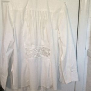 Soft Surroundings white  blouse/top long sleeve